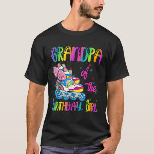Camiseta Avô da garota de aniversário da família Rolling sk