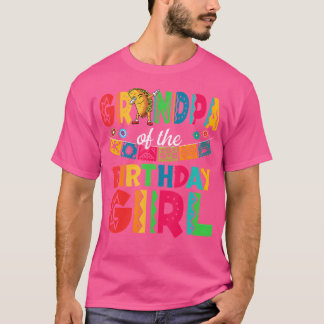 Camiseta Avô Da Garota De Aniversário Feliz Tema De Taco De