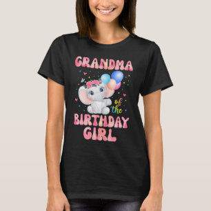 Camiseta Avó da garota de aniversário Gigi Mimi 1