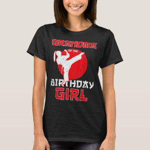 Camiseta Avó Da Garota De Karate Taekwondo De Aniversário