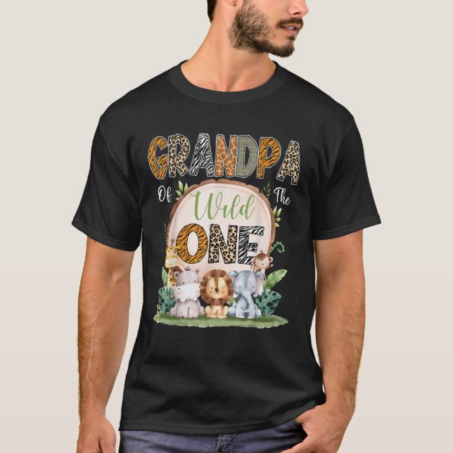Camiseta Avô Da Madeira Safari De Primeiro Aniversário (Frente)