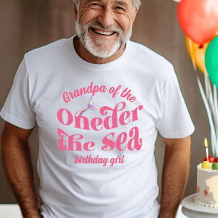 Camiseta Avô da menina aniversariante Oneder A Sereia do Ma