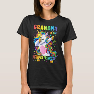 Camiseta Avó Da Princesa Aniversário Dabbing Unic