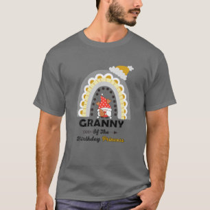 Camiseta Avó Da Princesa Aniversário Engraçada Gnomo