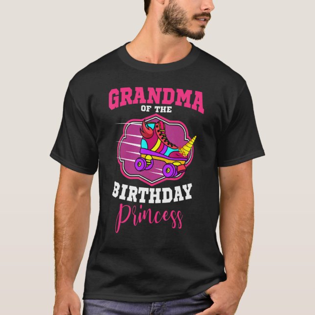 Camiseta Avó Da Princesa Aniversário Skates Roller Ska (Frente)
