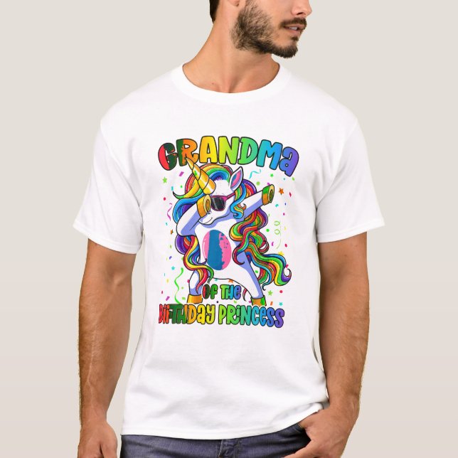 Camiseta Avó da Princesa de Aniversário (Frente)