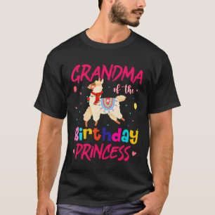 Camiseta Avó da Princesa de Aniversário Lhama