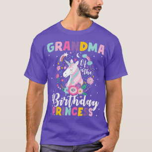 Camiseta Avó da Princesa de Aniversário, Unicórn, Aniversár
