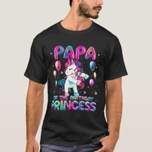 Camiseta Avô Da Princesa Flageando Unicórnio Papa