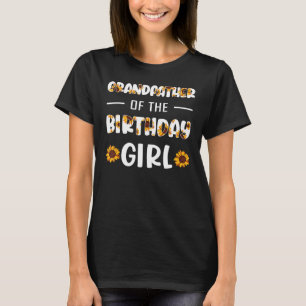 Camiseta Avô Da Rapariga De Aniversário, Mães De Girassol
