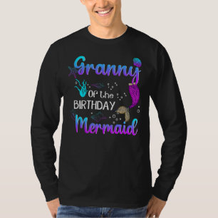 Camiseta Avó Da Sereia De Aniversário Da Mãe De Aniversário