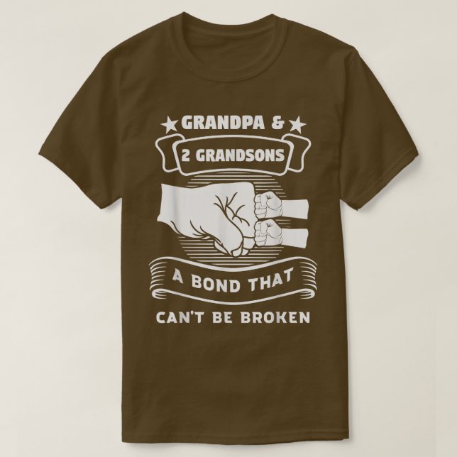 Camiseta Avô de 2 netos e avô de 2 netos (Frente do Design)