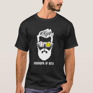 Camiseta Avô de ambos beisebol softball Avô de Bola