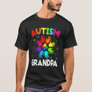 Camiseta Avô de Apoio à Família Conscientização do Autismo