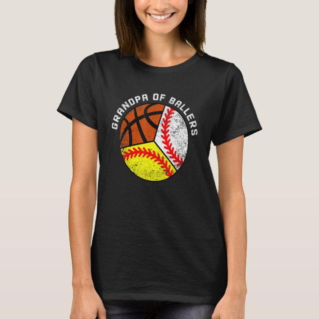 Camiseta Avô De Balas De Beisebol (Frente)