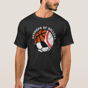 Camiseta Avô De Ballers Baseball Soccer Basketbal