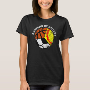 Camiseta Avó De Ballers De Futebol De Softball Gra