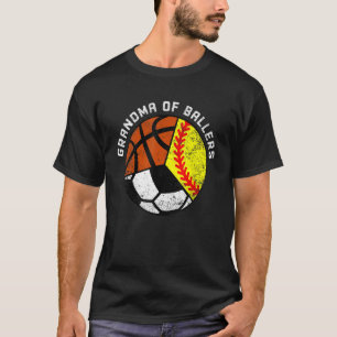 Camiseta Avó De Ballers Softball Soccer De Basquete Gr