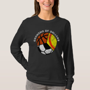 Camiseta Avó De Ballers Softball Soccer De Basquete Gr