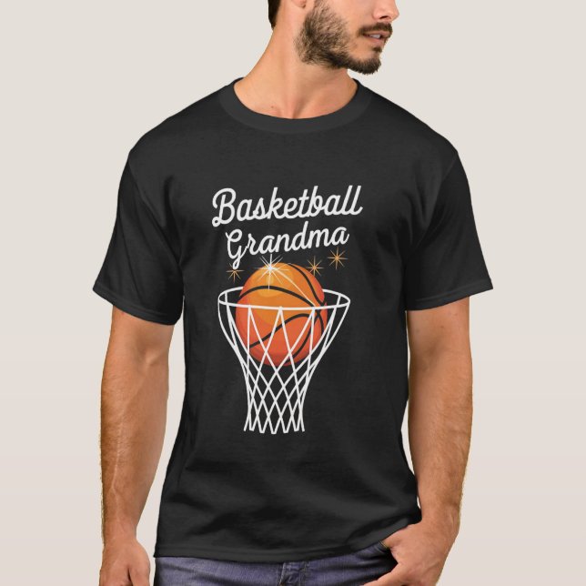 Camiseta Avó de Basquetebol Nana Aro de Basquetebol Dia das (Frente)
