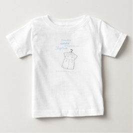 Camiseta Avô de batismo personalizado com o bebê azul