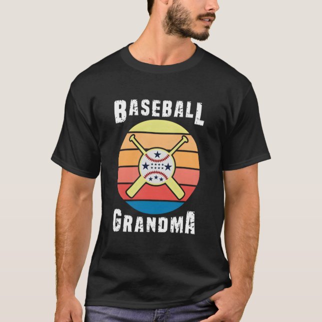 Camiseta Avó de Beisebol com Estilo (Frente)