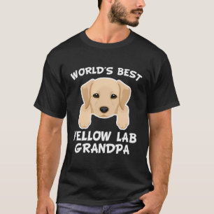 Camiseta Avô De Cachorro Do Mundo De Laboratório Amarelo