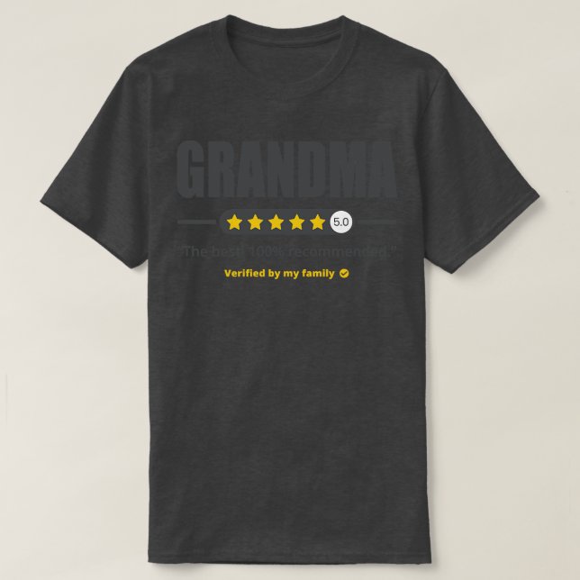 Camiseta Avó de Cinco Estrelas v2 (Frente do Design)