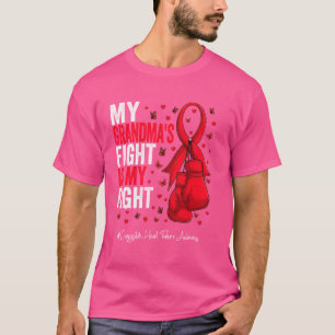 Camiseta Avó de Fita Vermelha Insuficiência Cardíaca Conges