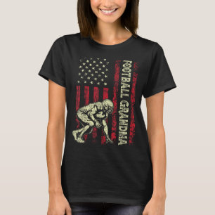 Camiseta Avó de Futebol Bandeira Americana Patriótica das M
