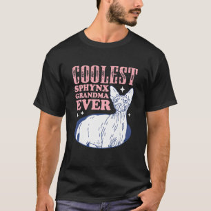 Camiseta Avó de Gato Sphynx Dona de Gato Sem Pelo Gato Sphy