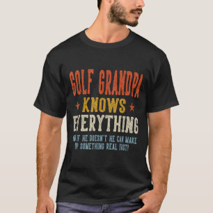 Camiseta Avô de golfe sabe tudo dia dos pais retrô