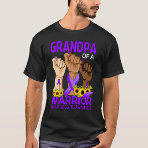 Camiseta Avô De Mão De Um Guerreiro De Colite Ulcerativa