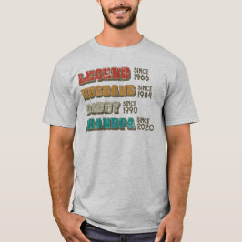 Camiseta Avô de Pai de legenda para marido personalizado