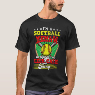 Camiseta Avó de Softball Não Faça Isso Mantenha a Calma Coi