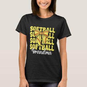 Camiseta Avó de Softbol Avó de Softbol Nana Coquette Arco _