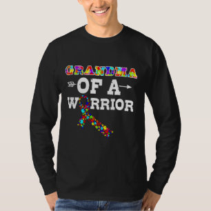 Camiseta Avó De Um Guerreiro Autismo Sensibilização Autista