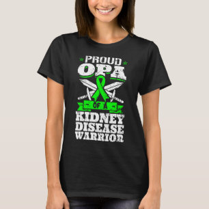 Camiseta Avô De Um Guerreiro De Doença Renal Sensibilização