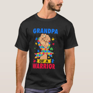 Camiseta Avô De Um Guerreiro Dia De Conscientização Do Auti