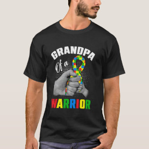Camiseta Avô De Um Guerreiro Dia De Conscientização Do Auti
