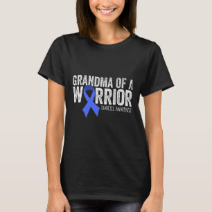 Camiseta Avó de um guerreiro T1D - Suportes de fita azul di