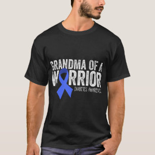 Camiseta Avó de um guerreiro T1D - Suportes de fita azul di