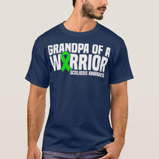 Camiseta Avô de uma Consciência da Escoliose Guerreira