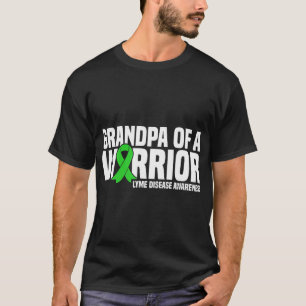 Camiseta Avô de uma Doença de Lyme Verde Guerreira Awa