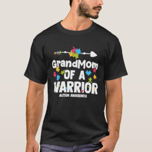 Camiseta Avó de uma Família de Guerreiros com Autismo Puzzl