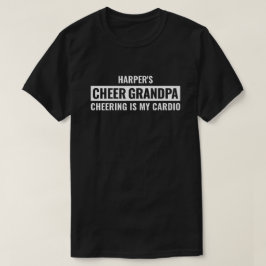 Camiseta Avô de Vitor Cheer Personalizado para Homens Prese