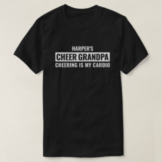 Camiseta Avô de Vitor Cheer Personalizado para Homens Prese