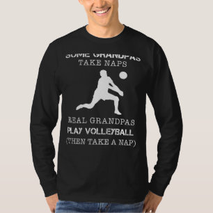 Camiseta Avô de Voleibol e Siestas: Um desportivo e Engraça