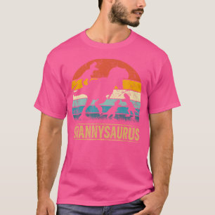 Camiseta Avó Dinossaur T Rex Grannysaurus 3 Crianças Engraç
