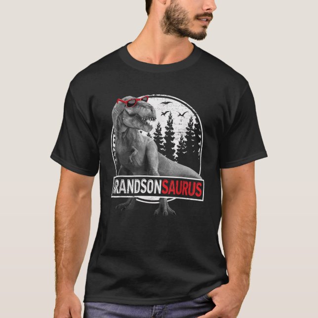 Camiseta Avô Dinossauro Avô Surus, Matriz (Frente)